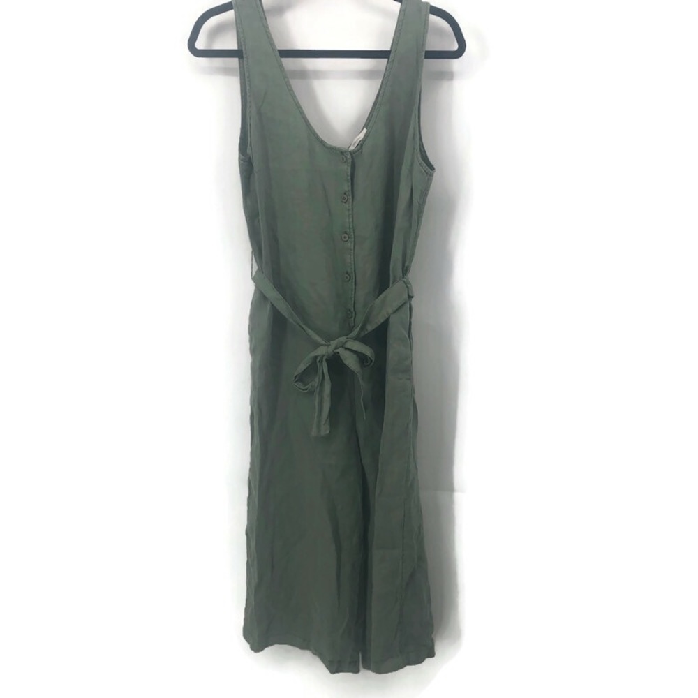 C&C California women’s green Linen romper‎ M